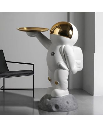 STATUETA DECORATIVA CU PLATOU ASTRONAUT
