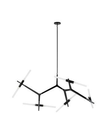 CORP DE ILUMINAT SUSPENDAT STICKS LIGHT NEGRU - STICLA ALBA
