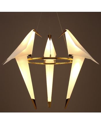 CORP DE ILUMINAT PE FIR SWING 3 AURIU+ALB