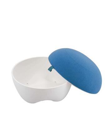 TABURET TAPITAT S180 - ALBASTRU + ALB