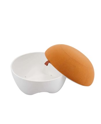 TABURET TAPITAT S180 - PORTOCALIU + ALB