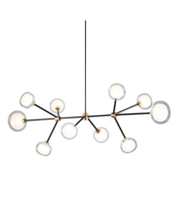 CORP DE ILUMINAT SUSPENDAT THORN 10 NEGRU - STICLA TRANSPARENTA+ALBA