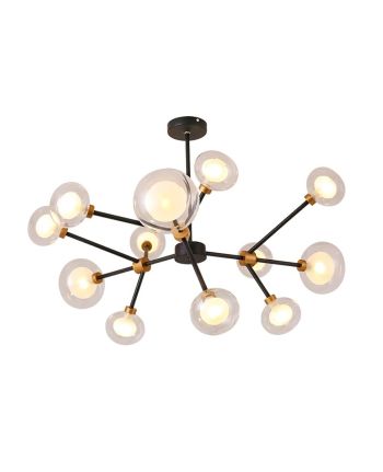 CORP DE ILUMINAT SUSPENDAT THORN 12 NEGRU - STICLA TRANSPARENTA+ALBA