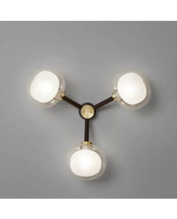 LAMPA DE PERETE / PLAFONIERA THORN T-3 NEGRU - GLOB ALB