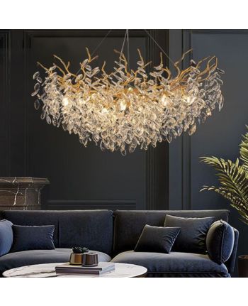 CANDELABRU VANITY DIA 120 CM AURIU + STICLA TRANSPARENTA