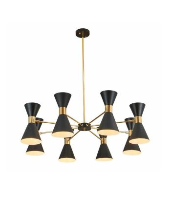 CORP DE ILUMINAT SUSPENDAT VONDA-UP 8 NEGRU + AURIU