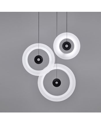 CORP DE ILUMINAT PE FIR RODAS DIA 45CM - ALB + NEGRU