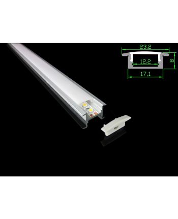 PROFIL ALUMINIU 001 PENTRU LED / 3 ML